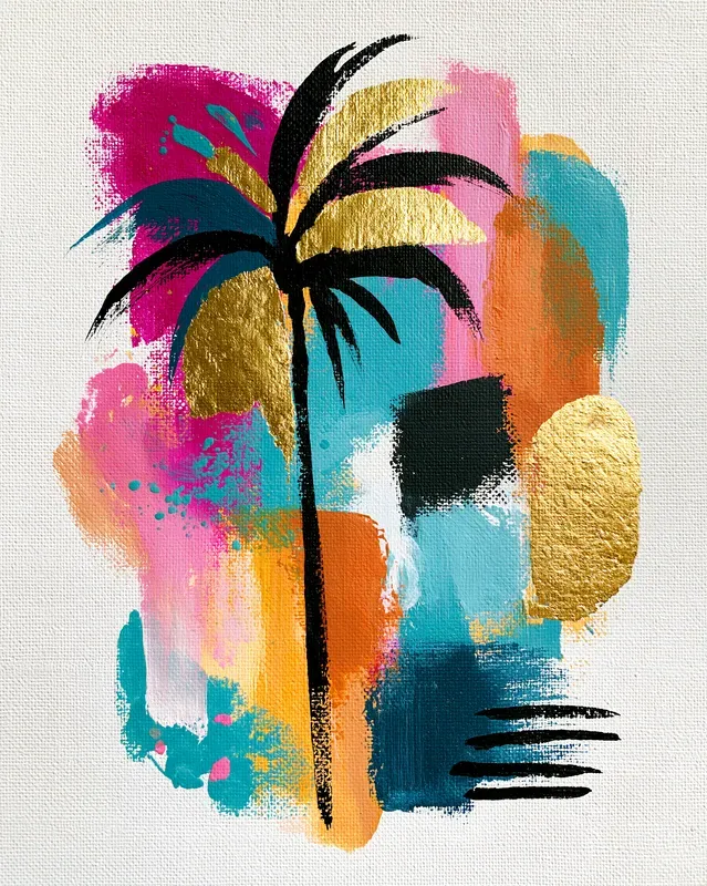 Golden Abstract Wall Art