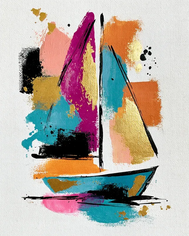 Golden Abstract Wall Art
