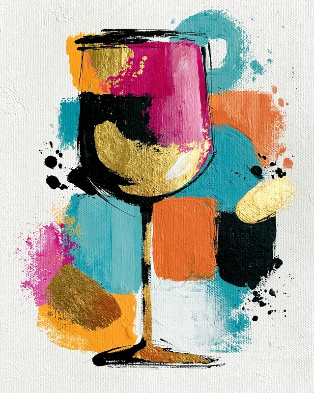 Golden Abstract Wall Art