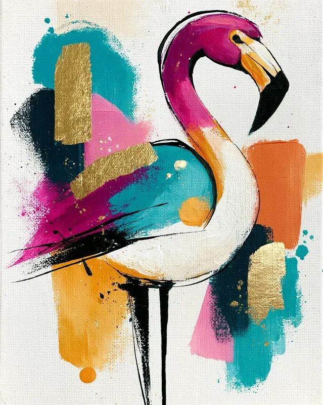 Golden Abstract Wall Art