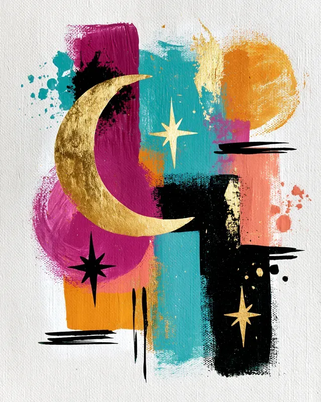 Golden Abstract Wall Art