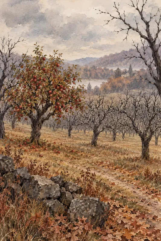 Eerie Autumn Landscape Art Prints