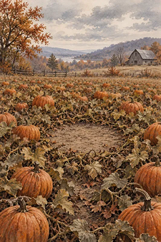 Eerie Autumn Landscape Art Prints