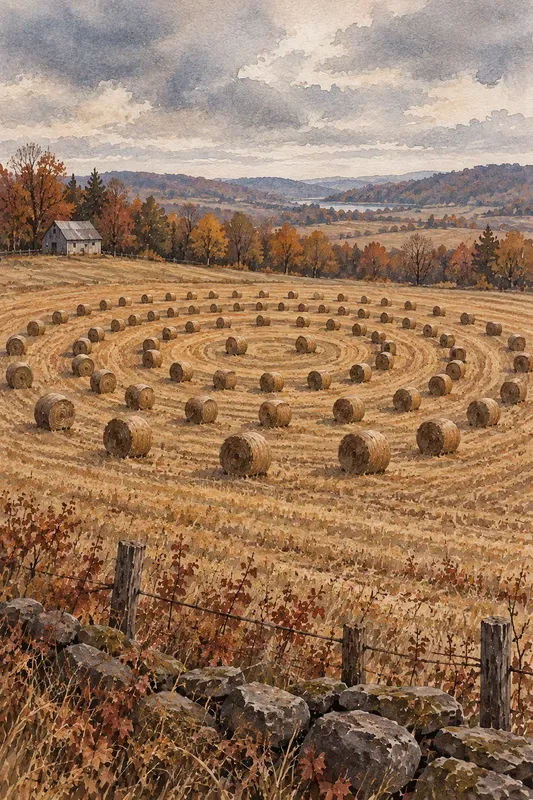 Eerie Autumn Landscape Art Prints