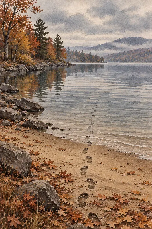 Eerie Autumn Landscape Art Prints