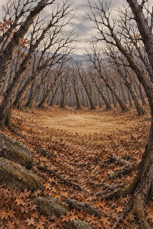 Eerie Autumn Landscape Art Prints