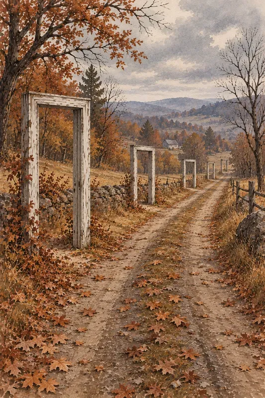 Eerie Autumn Landscape Art Prints
