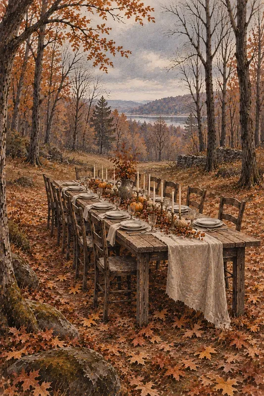 Eerie Autumn Landscape Art Prints