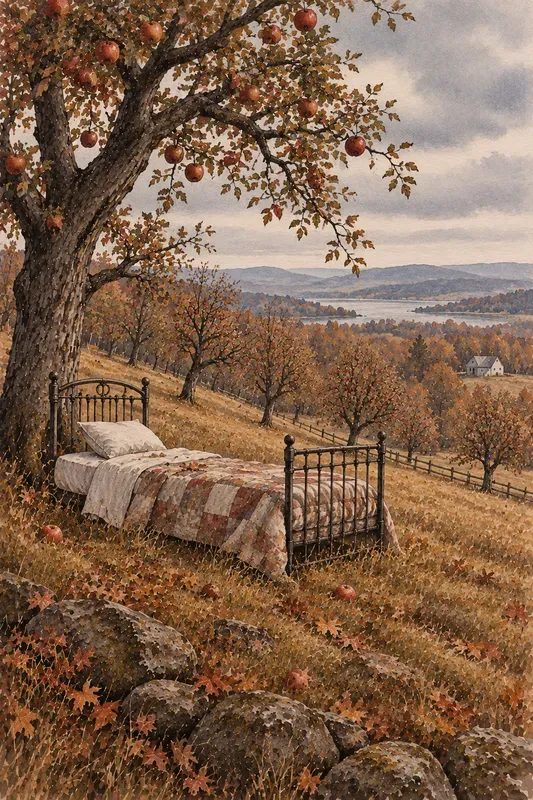 Eerie Autumn Landscape Art Prints
