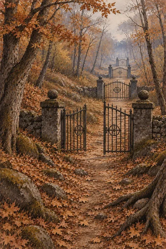 Eerie Autumn Landscape Art Prints