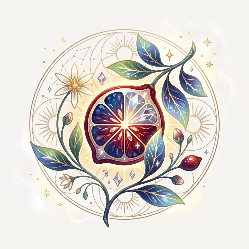 Modern Glowing Citrus Fruit Emblems
