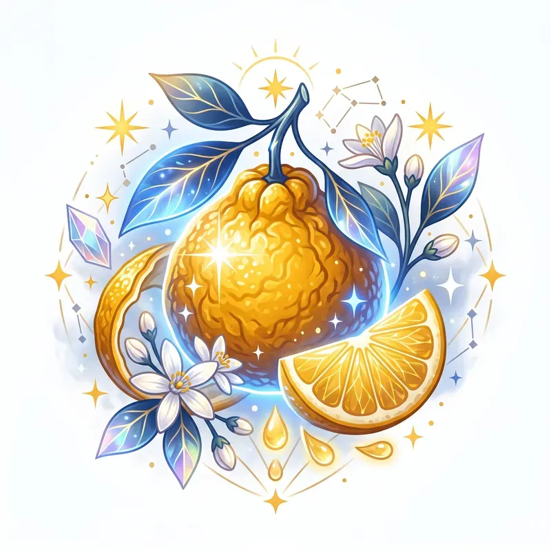 Modern Glowing Citrus Fruit Emblems