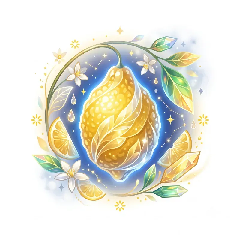 Modern Glowing Citrus Fruit Emblems