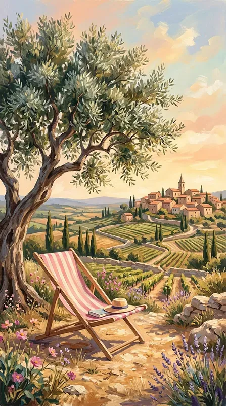 Acrylic South Of France Illustrations