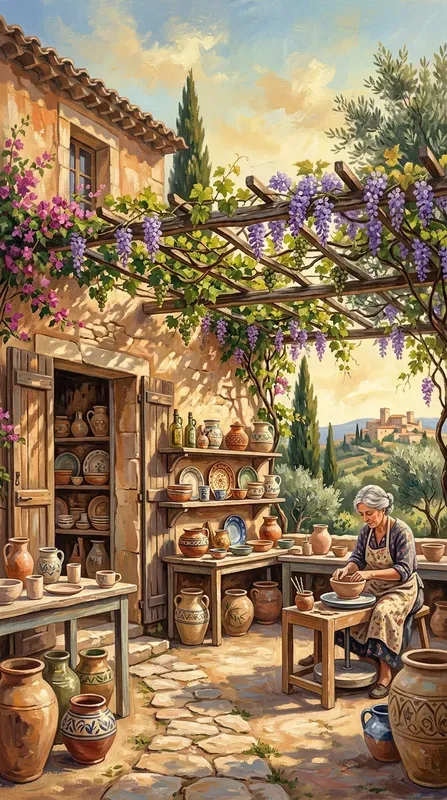 Acrylic South Of France Illustrations