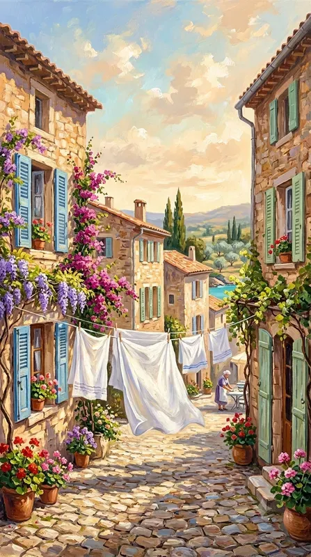 Acrylic South Of France Illustrations