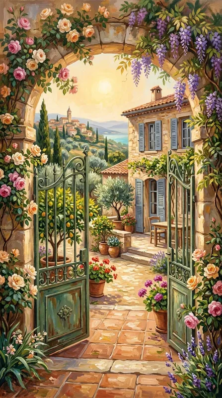 Acrylic South Of France Illustrations