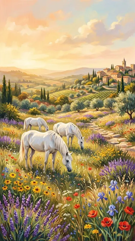 Acrylic South Of France Illustrations