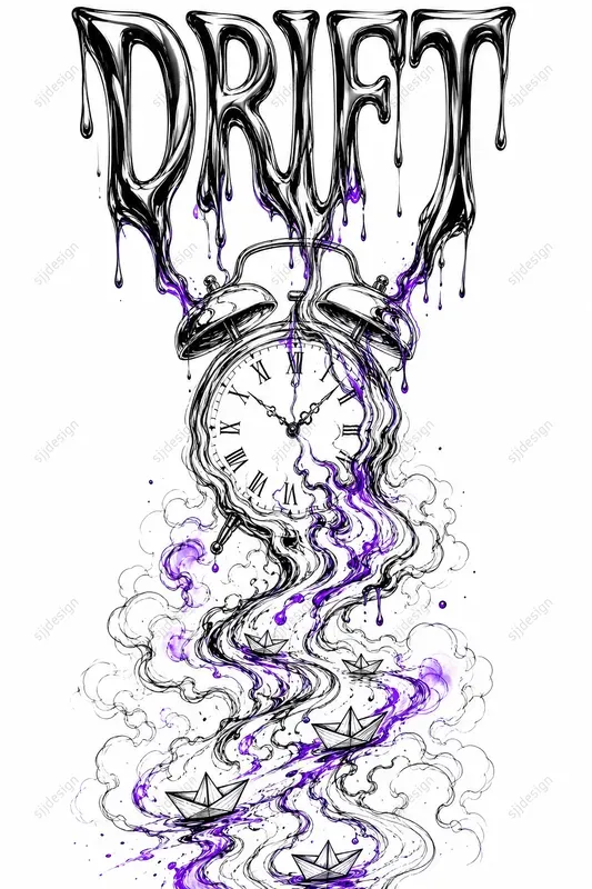 Surreal Melting Line Art