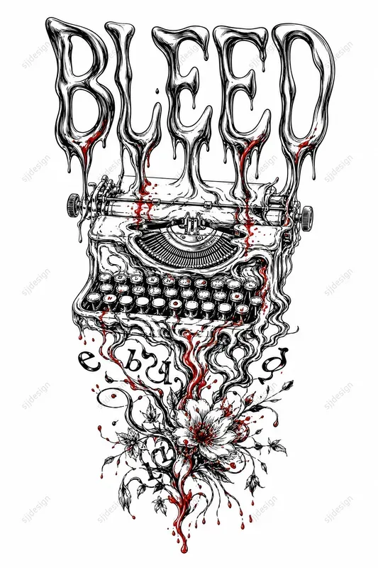 Surreal Melting Line Art