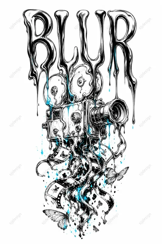 Surreal Melting Line Art