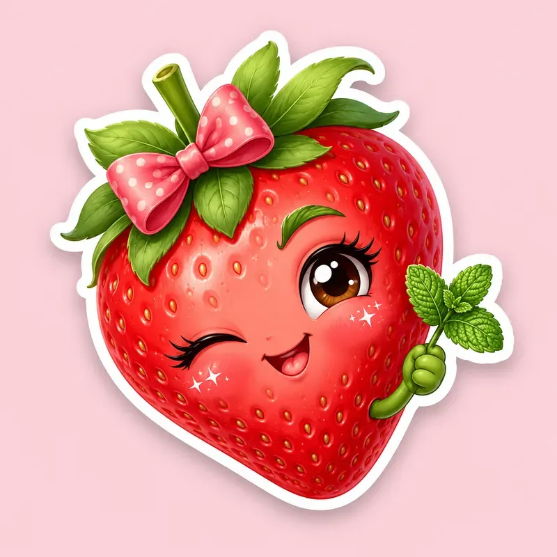 Digital Sticker Food Faces