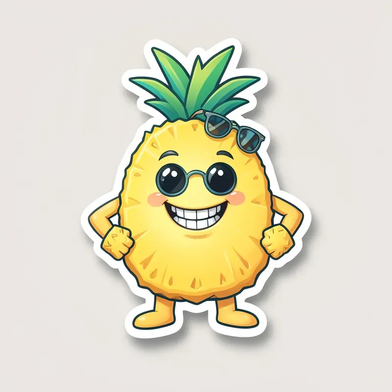 Digital Sticker Food Faces