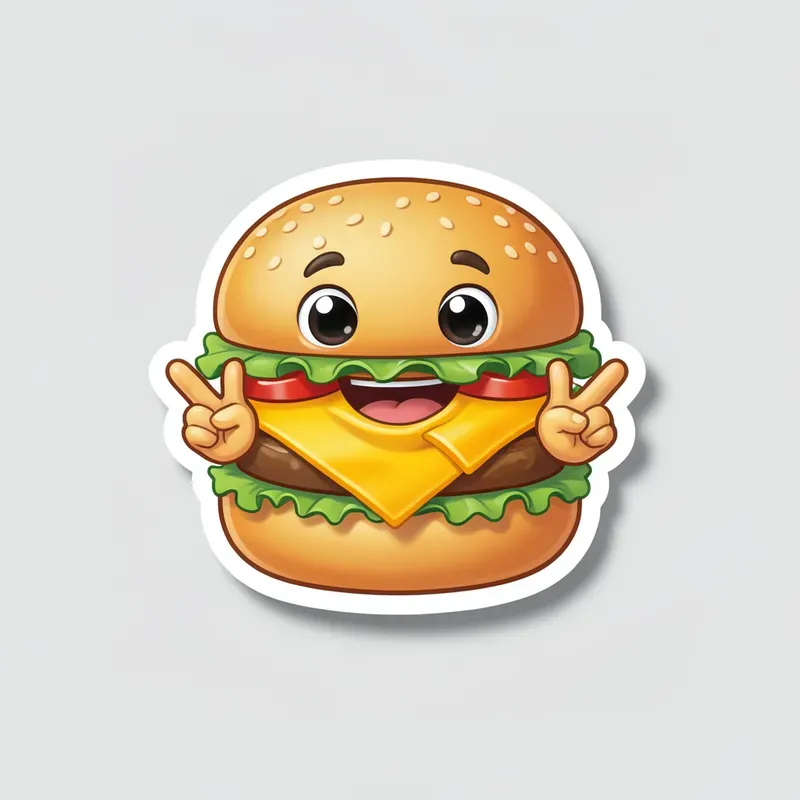 Digital Sticker Food Faces
