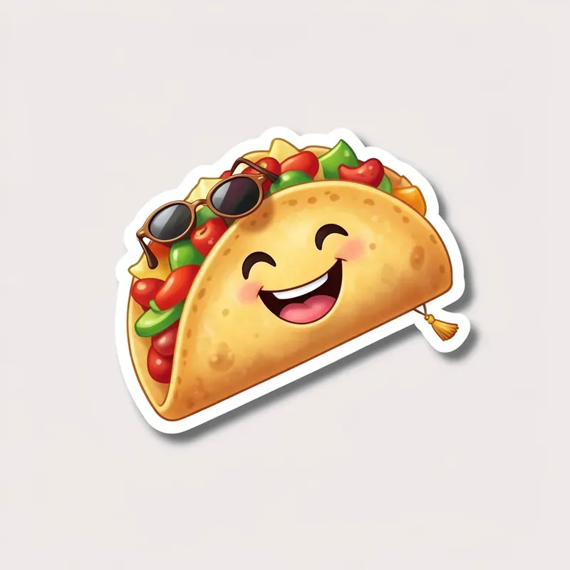Digital Sticker Food Faces
