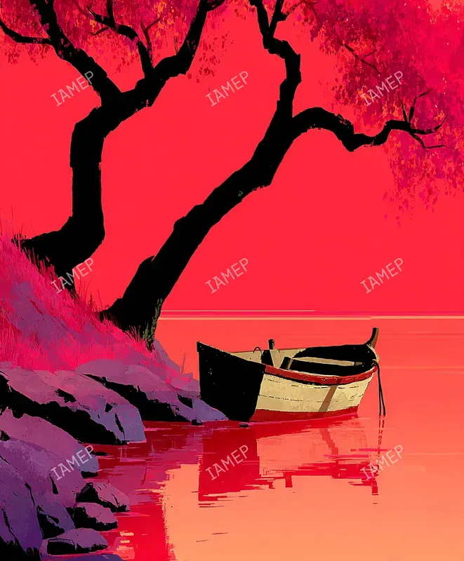 Surreal Red Landscapes Painted