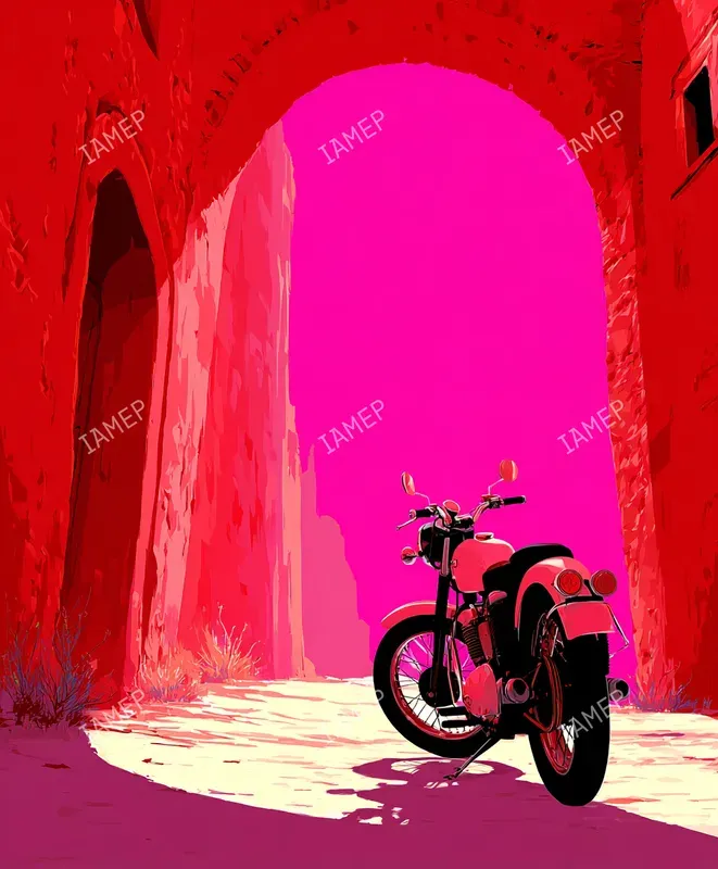 Surreal Red Landscapes Painted