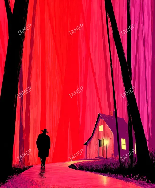 Surreal Red Landscapes Painted