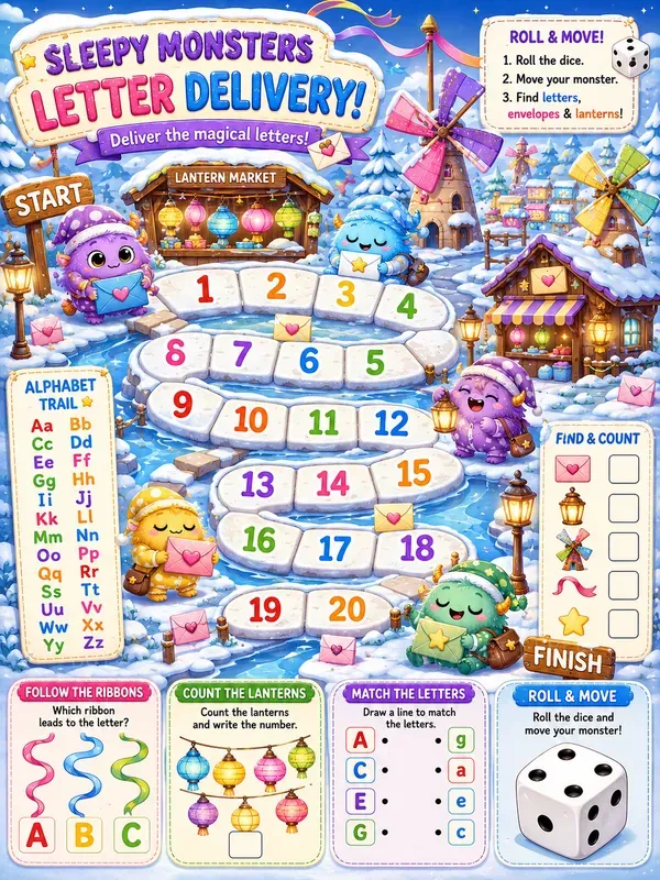 Whimsical Monster Mail Delivery Activities