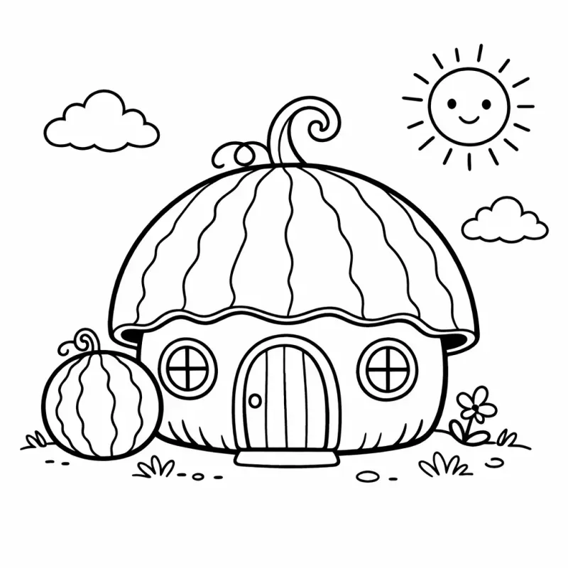 Cute House Coloring