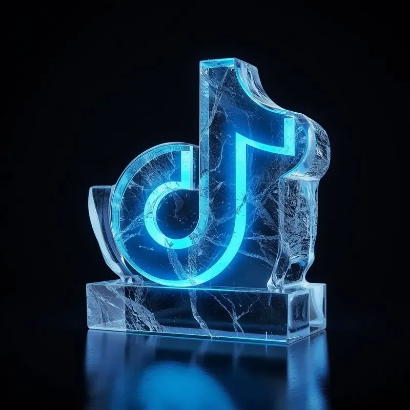 3D Premium Glowing Ice Brand Logos