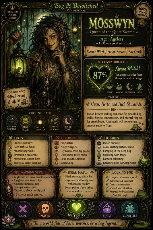 Villain Dating Profile Generator