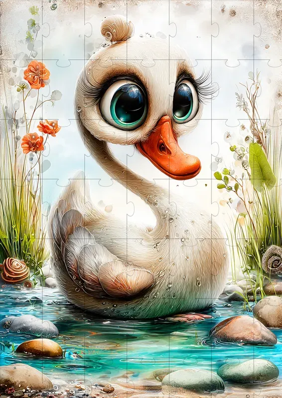 Cartoon Riverside Summer Cuties