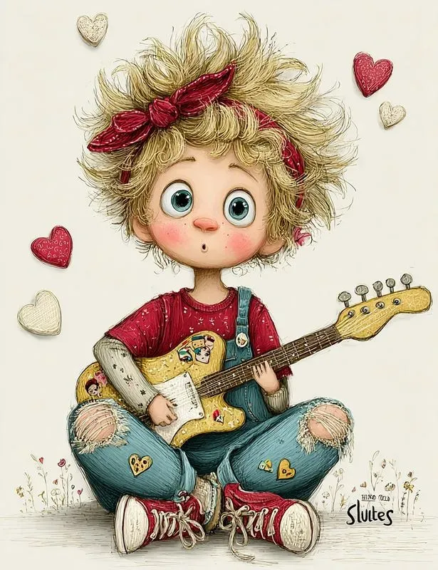 Whimsical Valentine Boy Storybook Clips