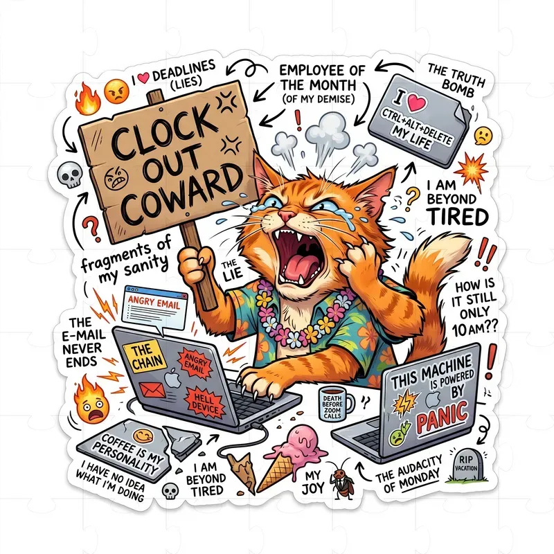 Chaotic Meme Sticker Generator
