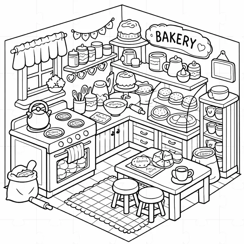 Dreamy Room Coloring Pages