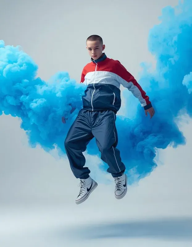 Dynamic 90s Streetwear Midair Portraits