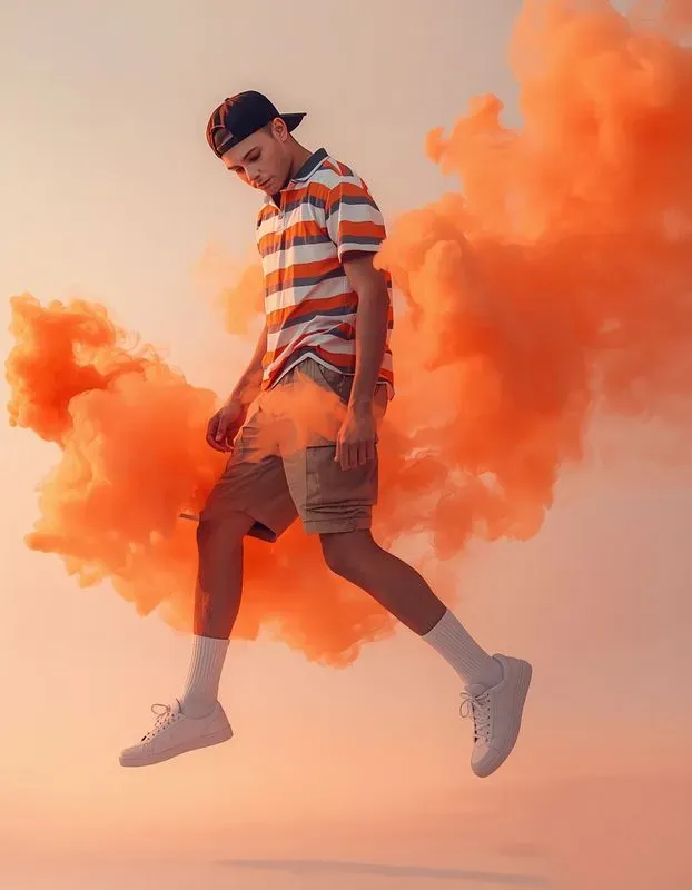 Dynamic 90s Streetwear Midair Portraits