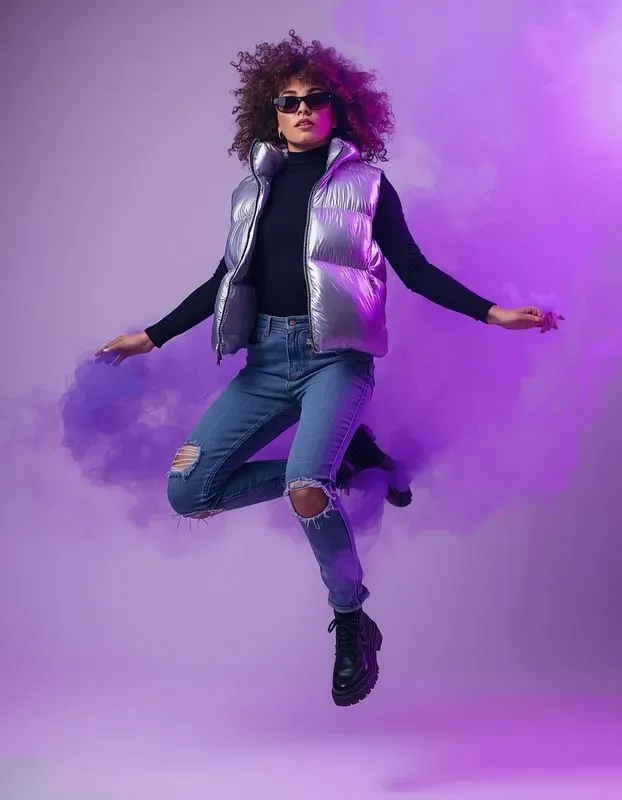Dynamic 90s Streetwear Midair Portraits