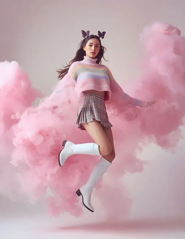 Dynamic 90s Streetwear Midair Portraits