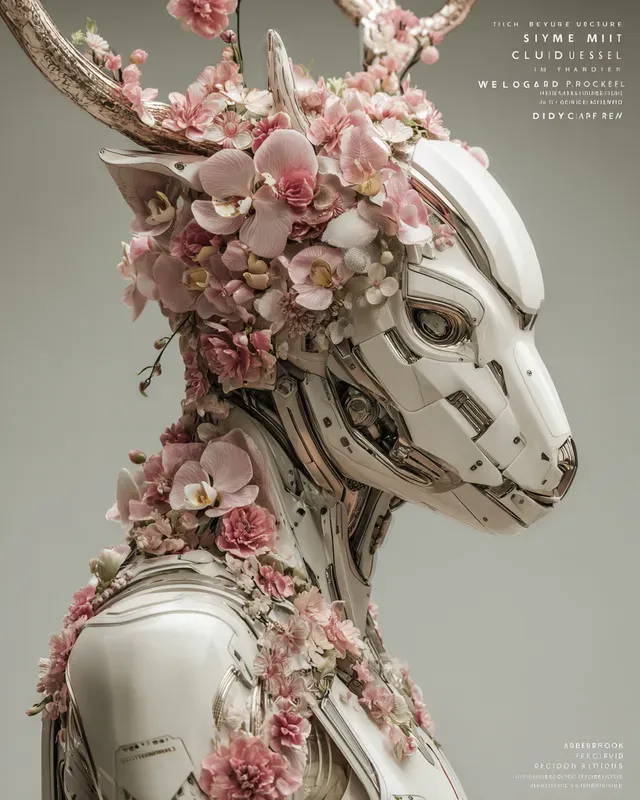 Cyber Floral Fashiontech Portraits