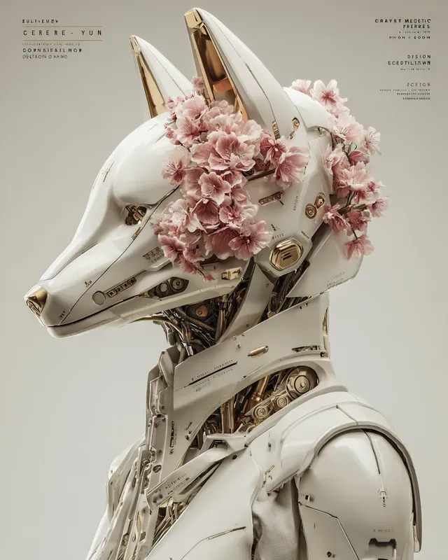 Cyber Floral Fashiontech Portraits