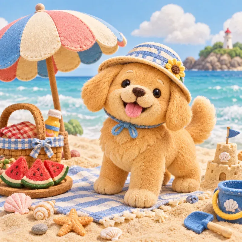 Cute Summer Dog Plushies