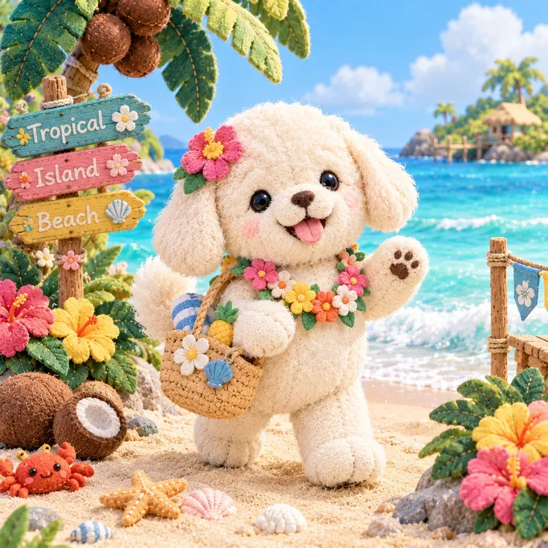 Cute Summer Dog Plushies