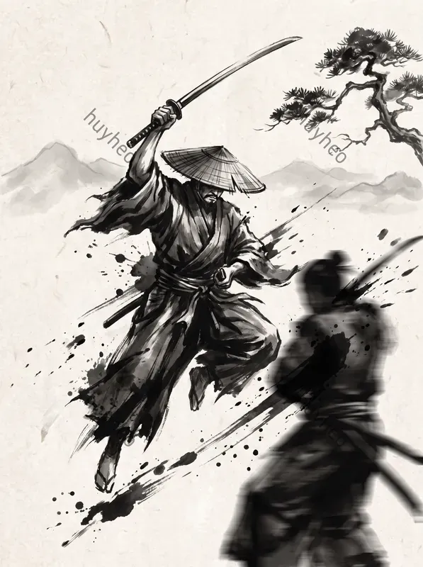 Dynamic Sumie Splash Art