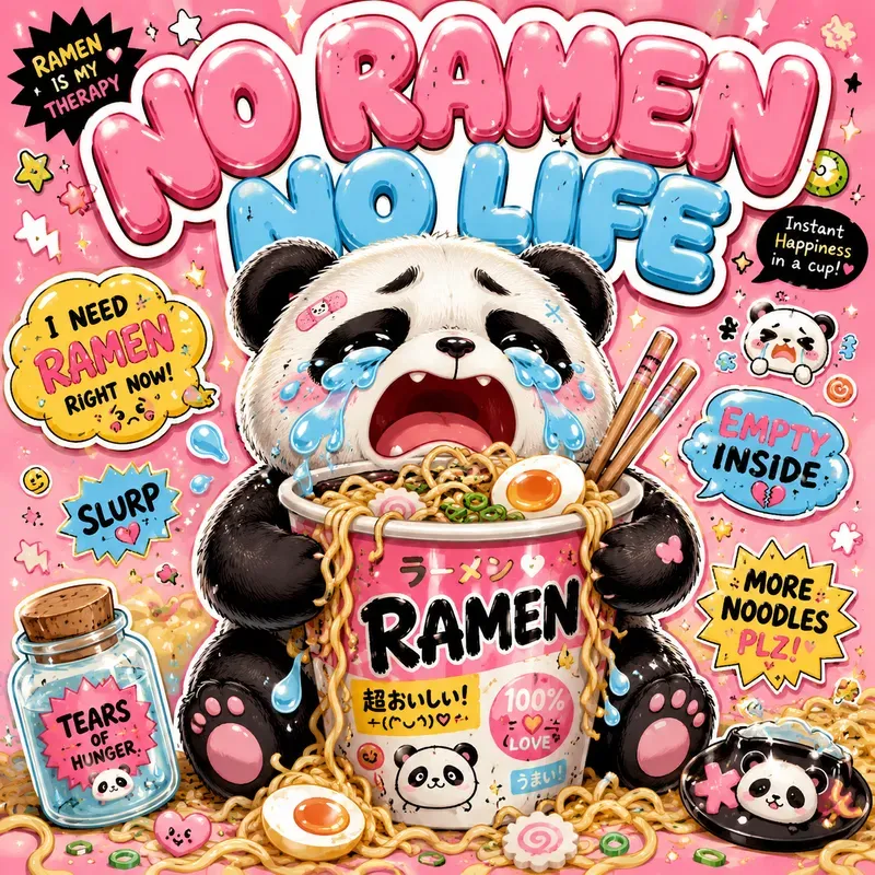 Cute Crybaby Food Chaos Posters